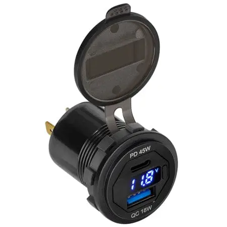 Mufa auto Peiying PY-CHR0007 | 63W, 24V, 9V, Roșu
