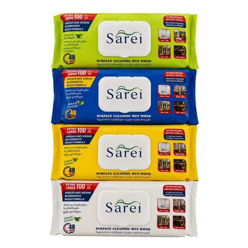 PACHET SERVETELE UMEDE MULTISUPRAFETE SAREI 4 BUC