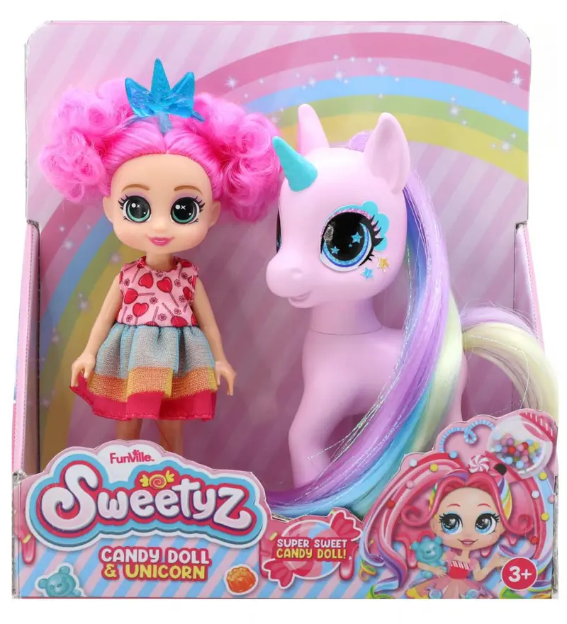 Papusa Sweetyz SYZ81075 | Mini cu Unicorn, 12cm