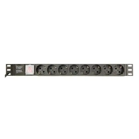 PDU Rack Gembird G-EGPDU014 | 1U, 8 Prize, 3680W, Cablu 3m
