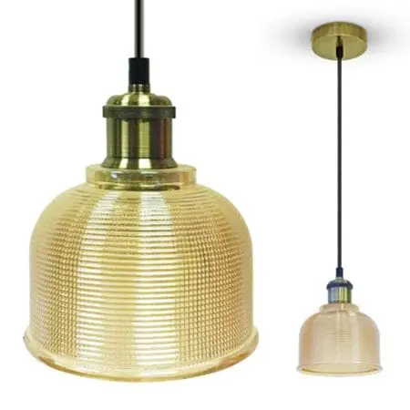 Pendul Tavan V-Tac SKU-3732 | E27, Sticla Chihlimbar