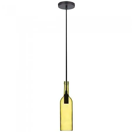 Pendul Tavan V-Tac SKU-3773 | Sticla Vin, Galben, E27