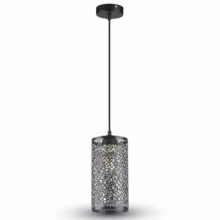 Pendul Tavan V-Tac SKU-3825 | Soclu E27, Negru Mat