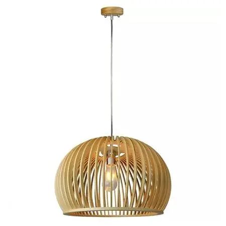 Pendul Tavan V-Tac SKU-40541 | Lemn, E27, 60W, 44cm, Cablu 1m