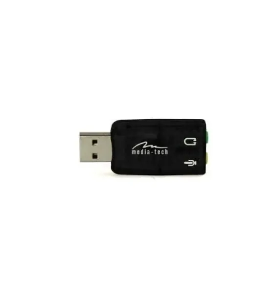 Placă de Sunet Media-Tech MT5101 | USB, Negru