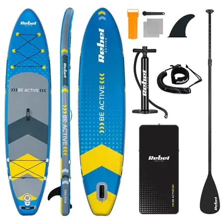 Placa gonflabila Rebel RBA-4500-BL | SUP, Alb