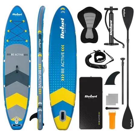 Placa gonflabila Rebel RBA-4501-BL | SUP, Alb