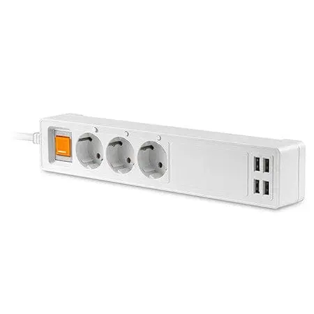 Prelungitor Platinet PSHS16AW | 16A, alb