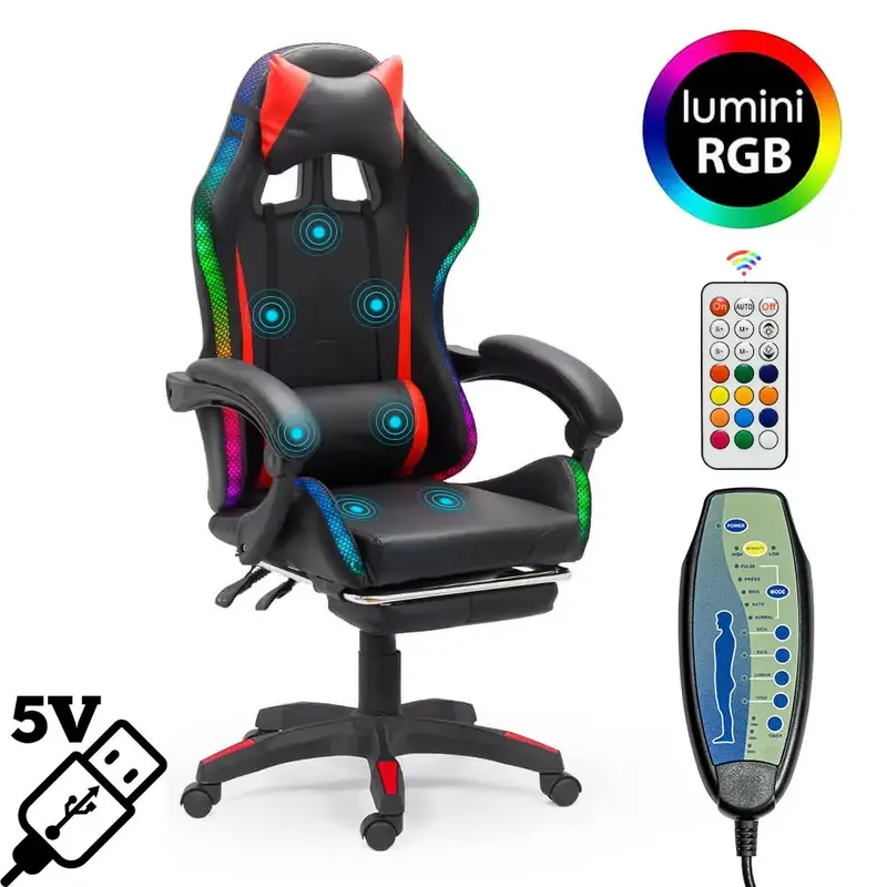 Scaun gaming Playmax, masaj și bază PPR