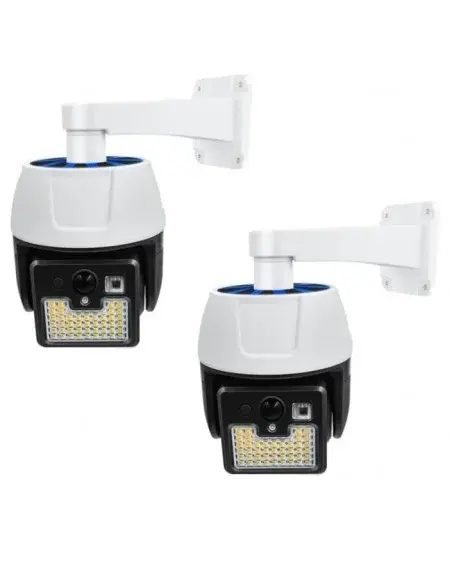 Set 2 X Camera solara falsa, 44 LED SMD, cu senzor de miscare si telecomanda