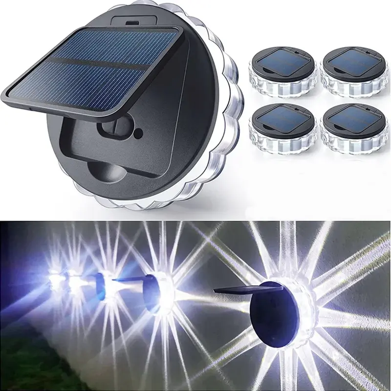 Set 4 Lampi Solare LED Model Floare, Senzor de Lumina