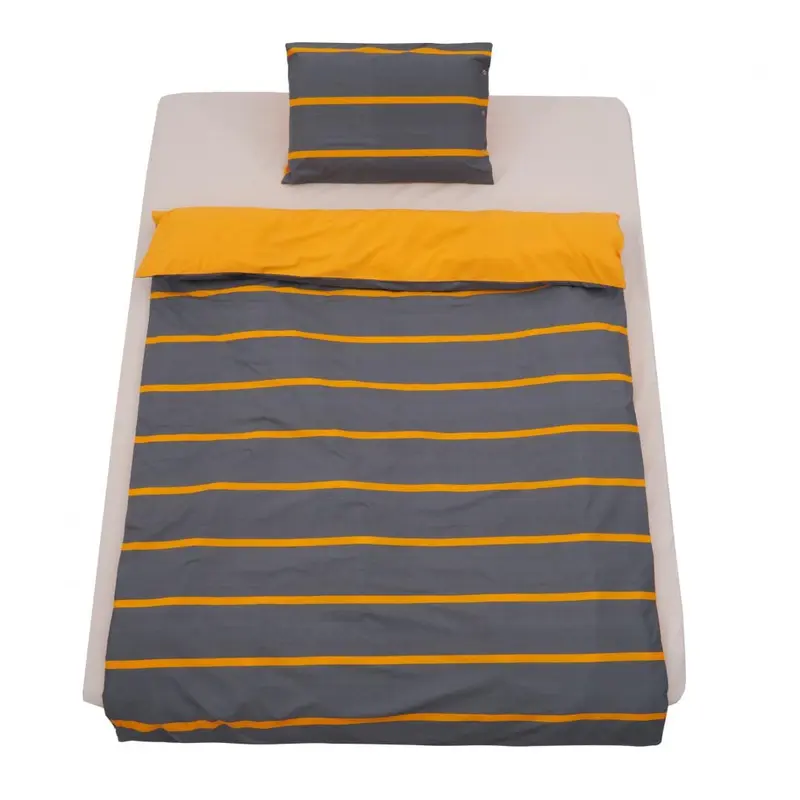 Set De Pat Single Heinner HR-2SBED-ORG | Bumbac, Grey/Orange