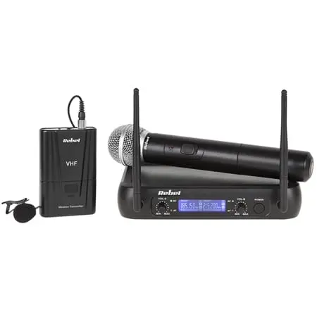 Set Microfoane Rebel MIK0142 | VHF, 2 Bucati, Mana + Clip
