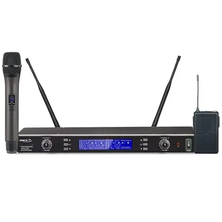 Set Microfoane Wireless BST UDR300 | UHF, 2 Canale, 16 Frecvente, Mana + Casca