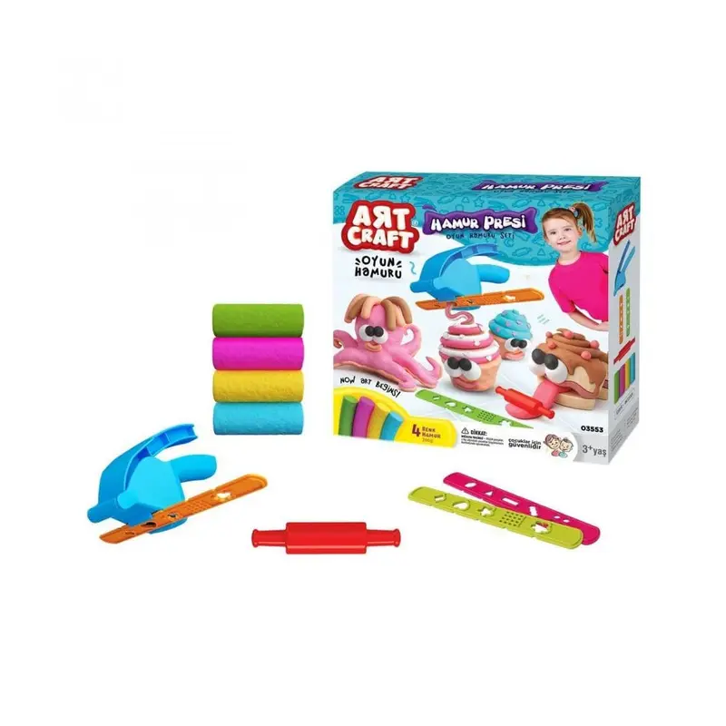 Set Pasta Modelatoare Dede DEDE3553 | Cu Presa, Multicolor, Creativ