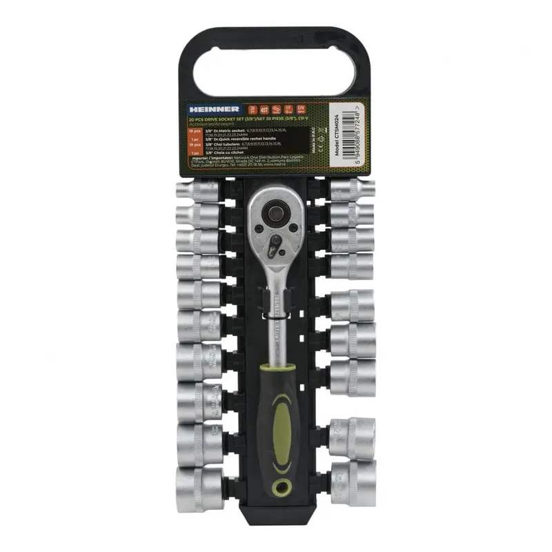 Set Scule Heinner CTSM024 | 20 Piese, 3/8", CR-V