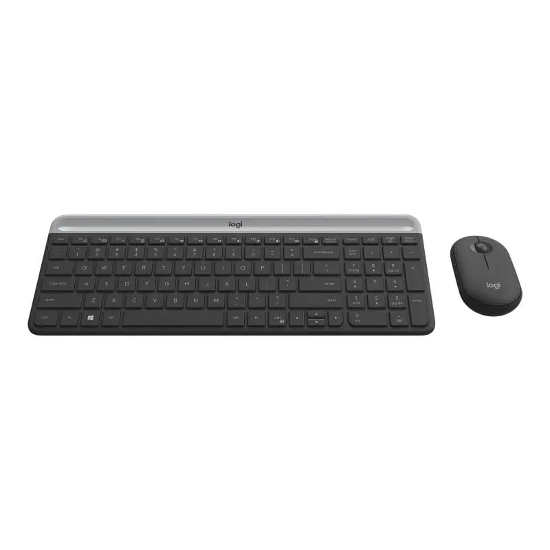 Set Tastatura si Mouse Wireless Logitech MK470 Slim | Layout DE, USB, Negru