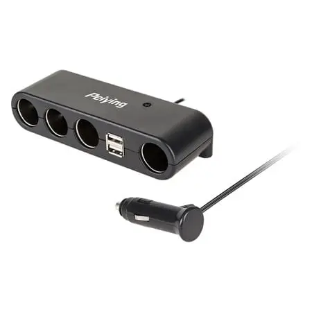 Splitter Auto Peiying PY-CHR0011 | 4 Porturi Bricheta, 2x USB, Cablu