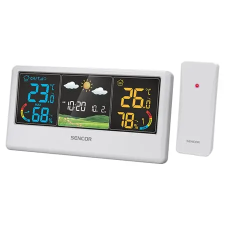 Statie Meteo Sencor SWS 4100 W | Wireless, Senzor Extern, Display LCD