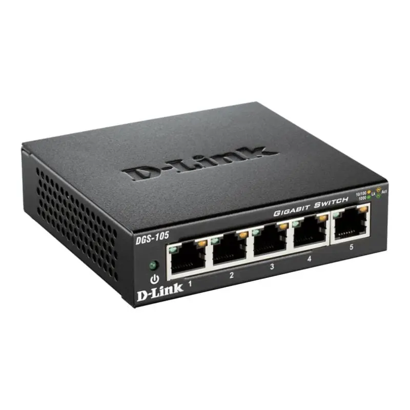 Switch D-Link DGS-105/E | 5 Porturi, Gigabit, Plug & Play