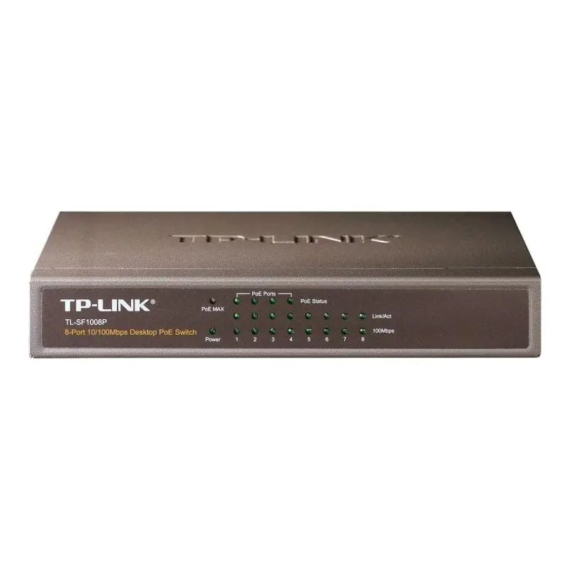 Switch TP-Link TL-SF1008P | 8 Porturi Fast Ethernet, 4x PoE, Plug & Play