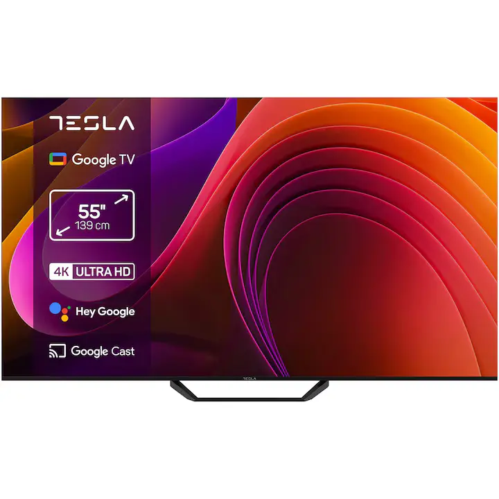 Televizor DLED Tesla 55E655BUS | 139cm, 4K UHD, Google TV