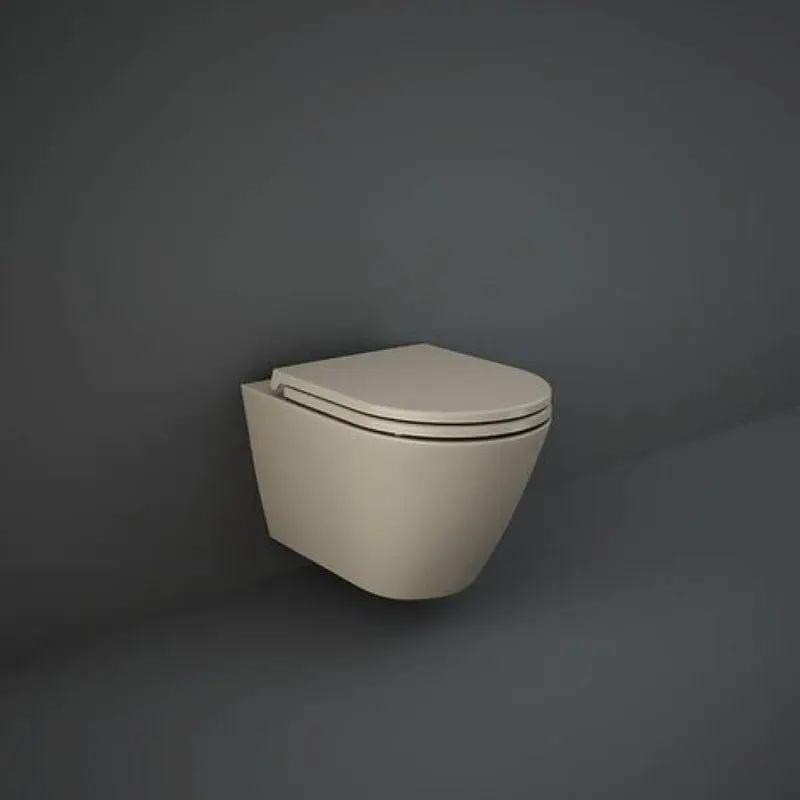 Vas WC suspendat, RAK, Feeling, rimless, cappuccino mat